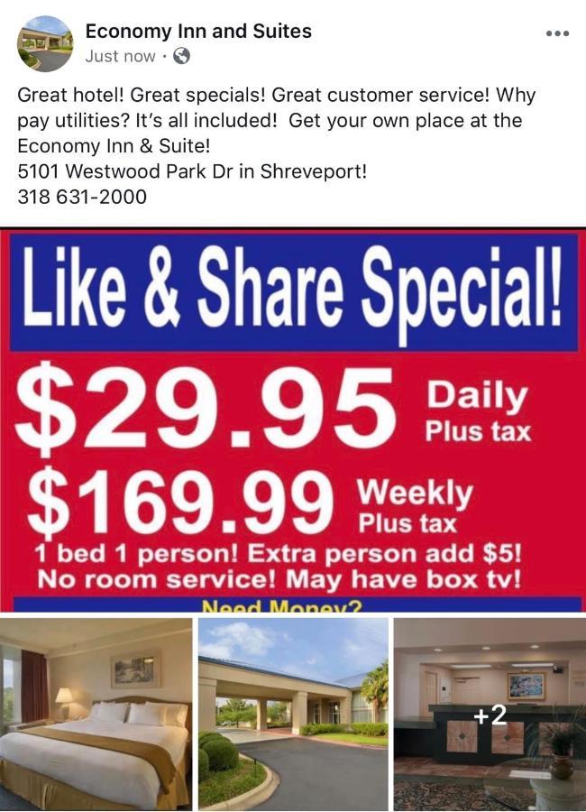 Economy Inn & Suites Shreveport Buitenkant foto